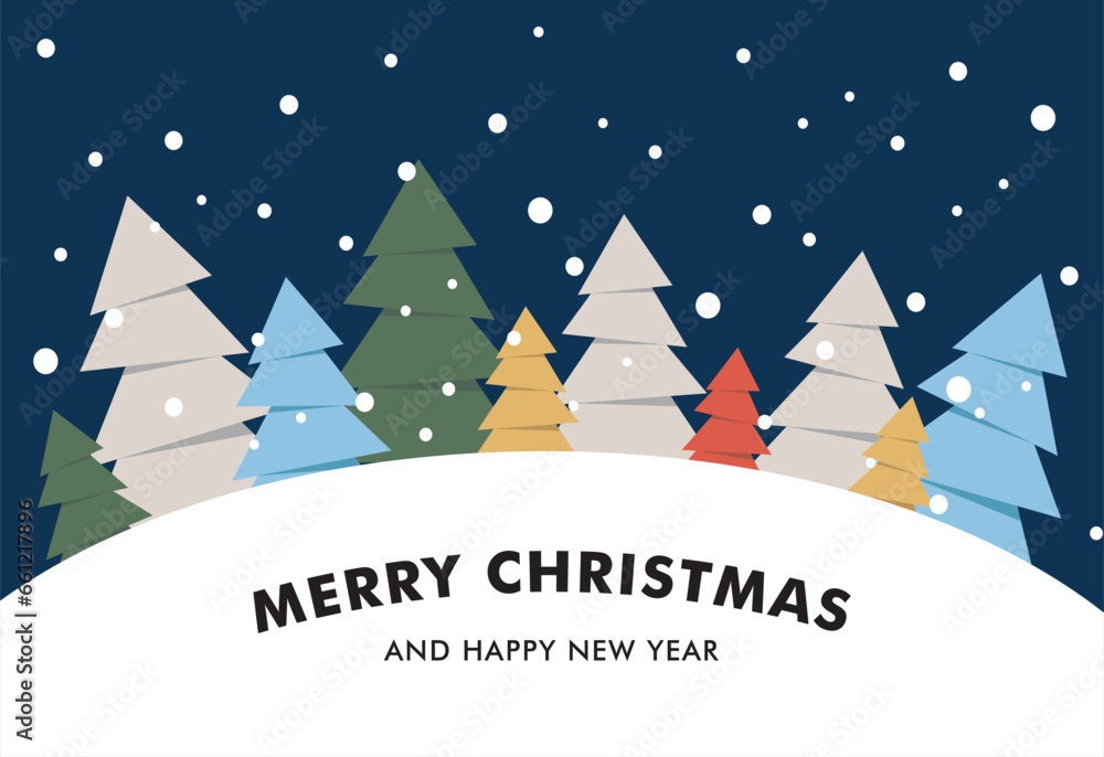 christmas and happy new year card, banner, poster