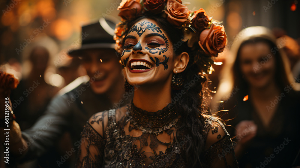 Vibrant Day of the Dead Dance: A Lively Celebration in Motion