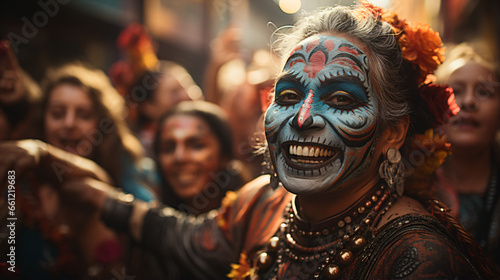 Festive Energetics: Day of the Dead Group in Joyful Dance