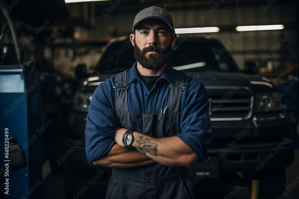 A mechanic with his knuckles in his hands A mechanic with his knuckles in his hands