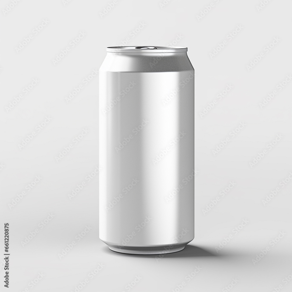 Silver can drink can on a white background Silver can drink can on a white background