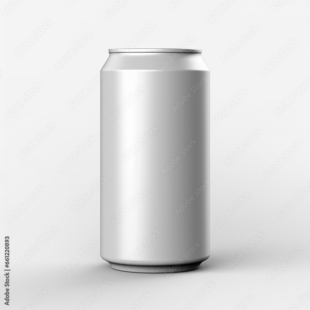 Silver can drink can on a white background Silver can drink can on a white background