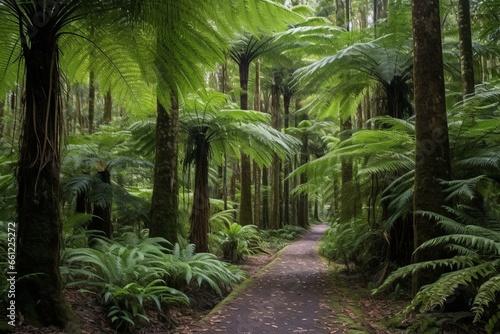 Palm grove in Tamborine National Park  QLD  Australia. Generative AI