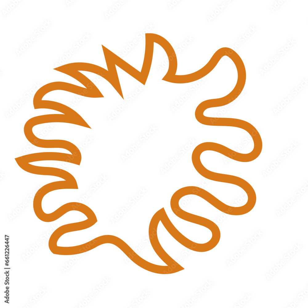 Obraz premium Orange abstract shape outline vector