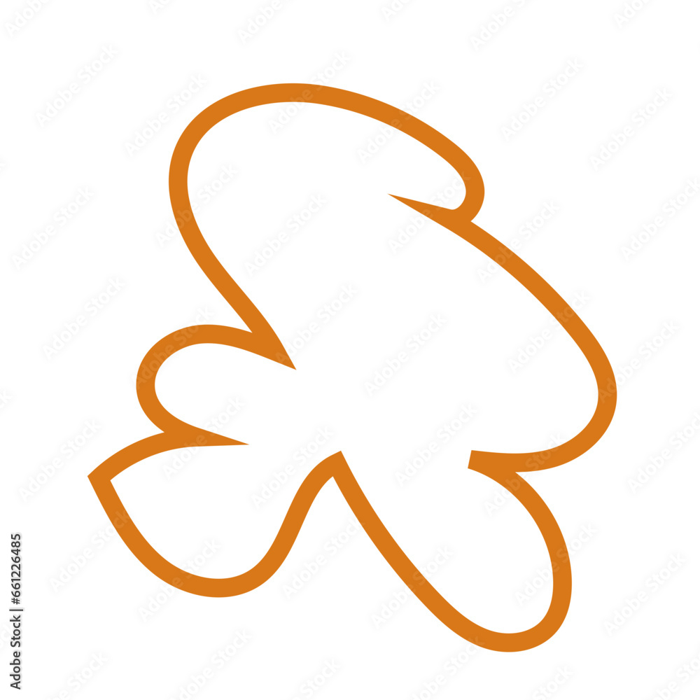 Obraz premium Orange abstract shape outline vector