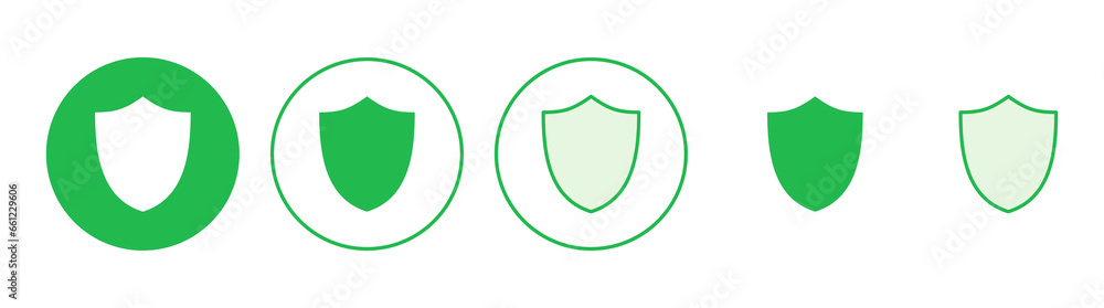 Shield icon set. Protection icon vector. Security vector icon Shield icon set. Protection icon vector. Security vector icon