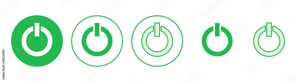 Power icon set. Power Switch Icon. Electric power Power icon set. Power Switch Icon. Electric power