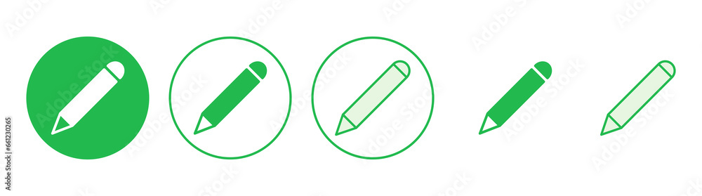 Pencil icon set. pen symbol. edit icon vector Pencil icon set. pen symbol. edit icon vector