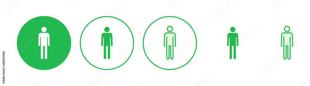 Man icon set. male icon vector. human symbol Man icon set. male icon vector. human symbol