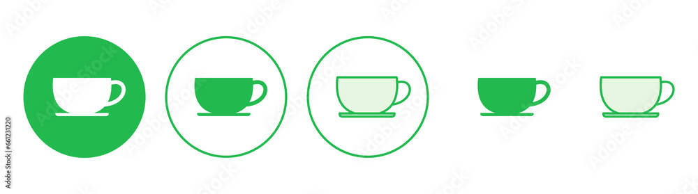 Coffee cup icon set. cup a coffee icon vector. Coffee cup icon set. cup a coffee icon vector.
