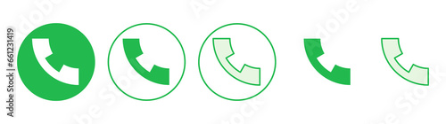 Call icon set. telephone icon vector. phone icon vector. contact us