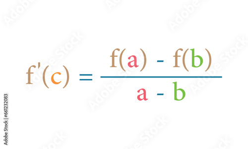 Mean value theorem in math. Lagrange theorem. Mathematics resources for teachers and students. photo