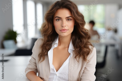 Portrait of woman at work. Lady in business. Businesswoman in the office
