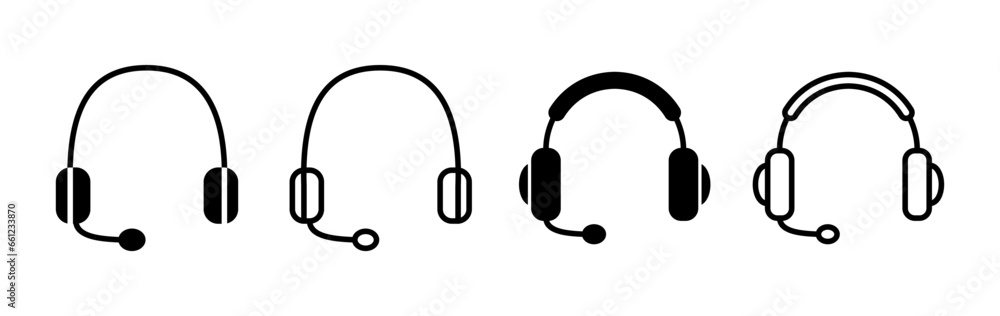 Headphone icon vector. headphones earphones icon. headset Headphone icon vector. headphones earphones icon. headset