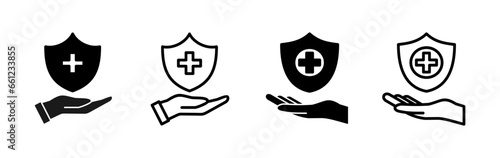 Health insurance icon vector. medical insurance icon