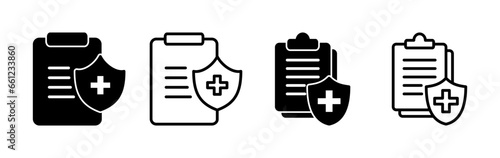 Health insurance icon vector. medical insurance icon