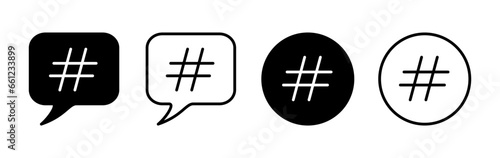 Hashtag icon vector. hashtag simbols