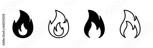 Fire icon vector. fire flame icon