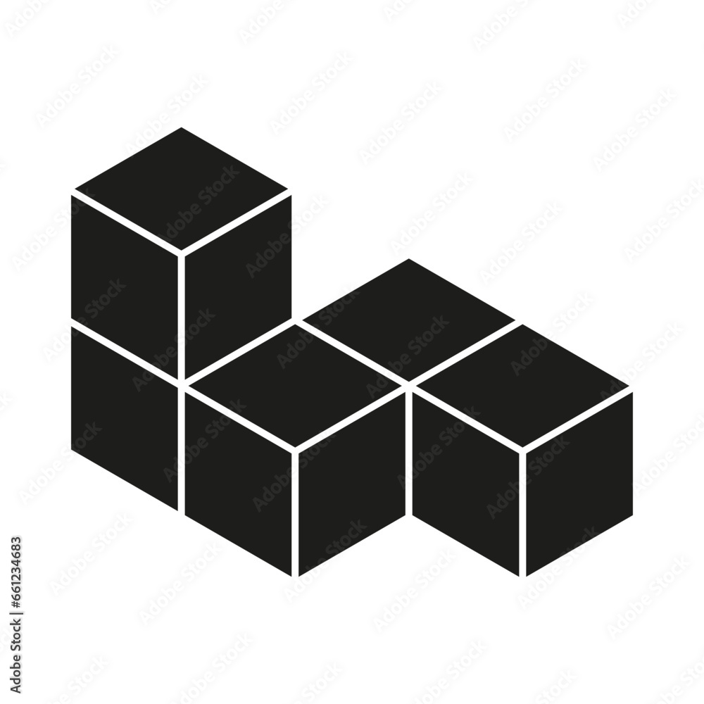3D cube, square icon. Vector illustration. EPS 10. 3D cube, square icon. Vector illustration. EPS 10.