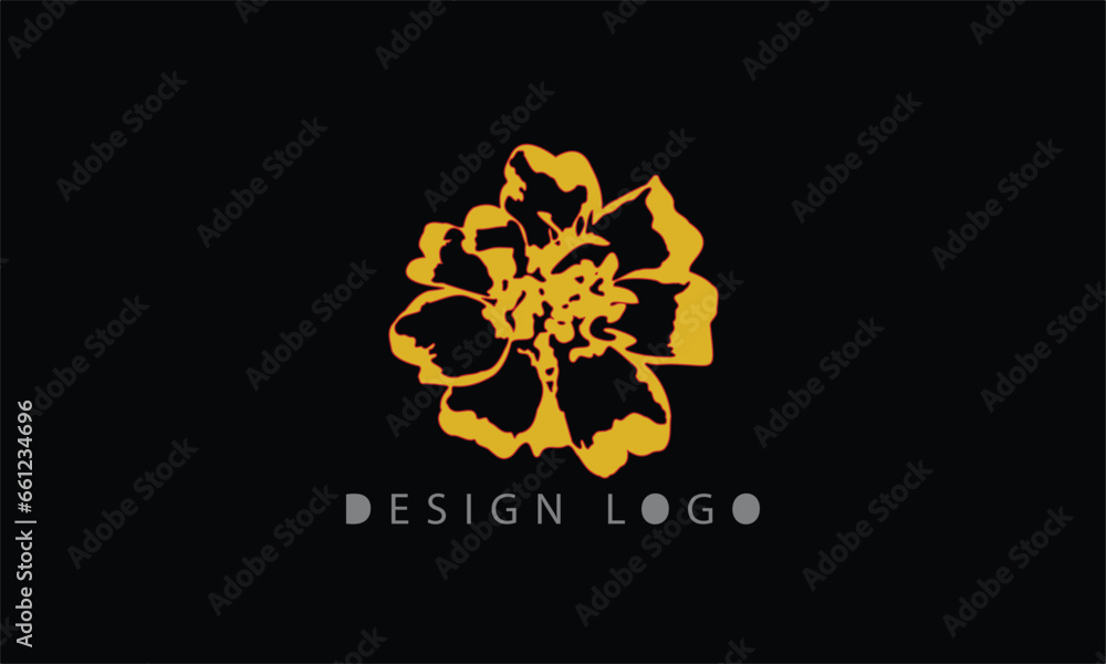 flower petal logo design, modern logo