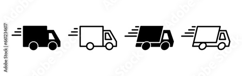 Delivery icon vector. Shipping fast delivery icon © zo3listic