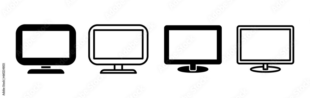 Computer icon vector. computer monitor icon. Computer icon vector. computer monitor icon.
