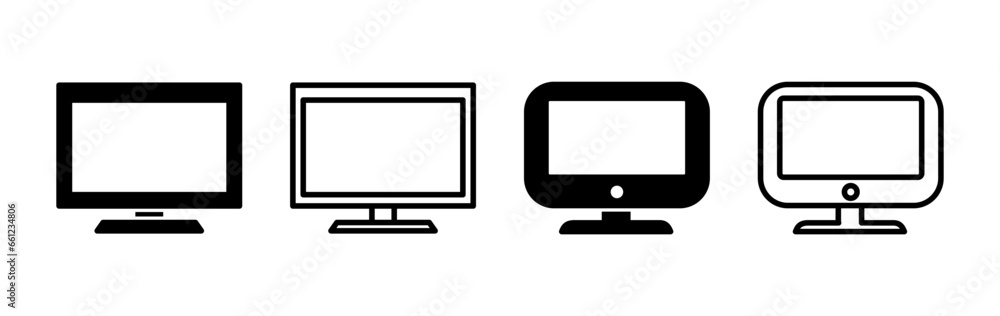 Computer icon vector. computer monitor icon. Computer icon vector. computer monitor icon.