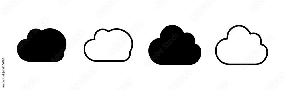 Cloud icon vector. cloud data. cloud services