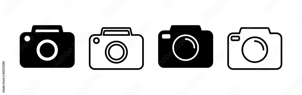 Camera Icon in trendy flat style isolated. Camera symbol web site design Camera Icon in trendy flat style isolated. Camera symbol web site design