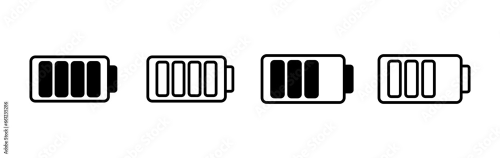 Battery icon vector. Battery charge indicator icon.
