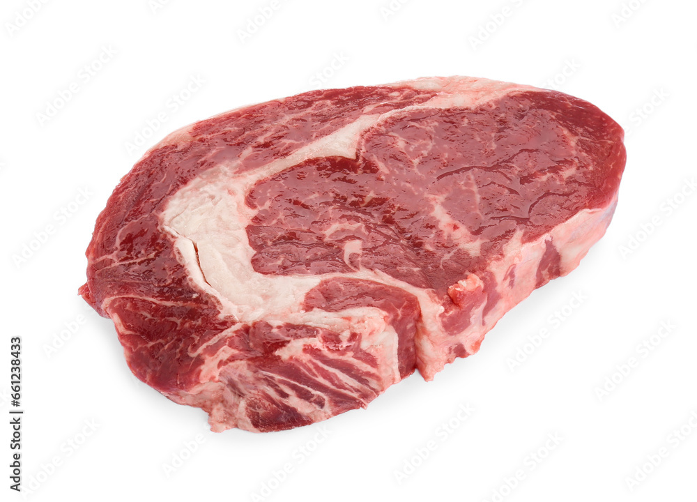 Piece of fresh beef meat isolated on white Piece of fresh beef meat isolated on white