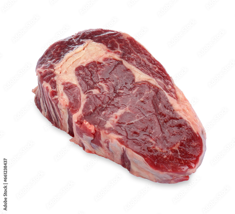 Fototapeta premium Piece of fresh beef meat isolated on white