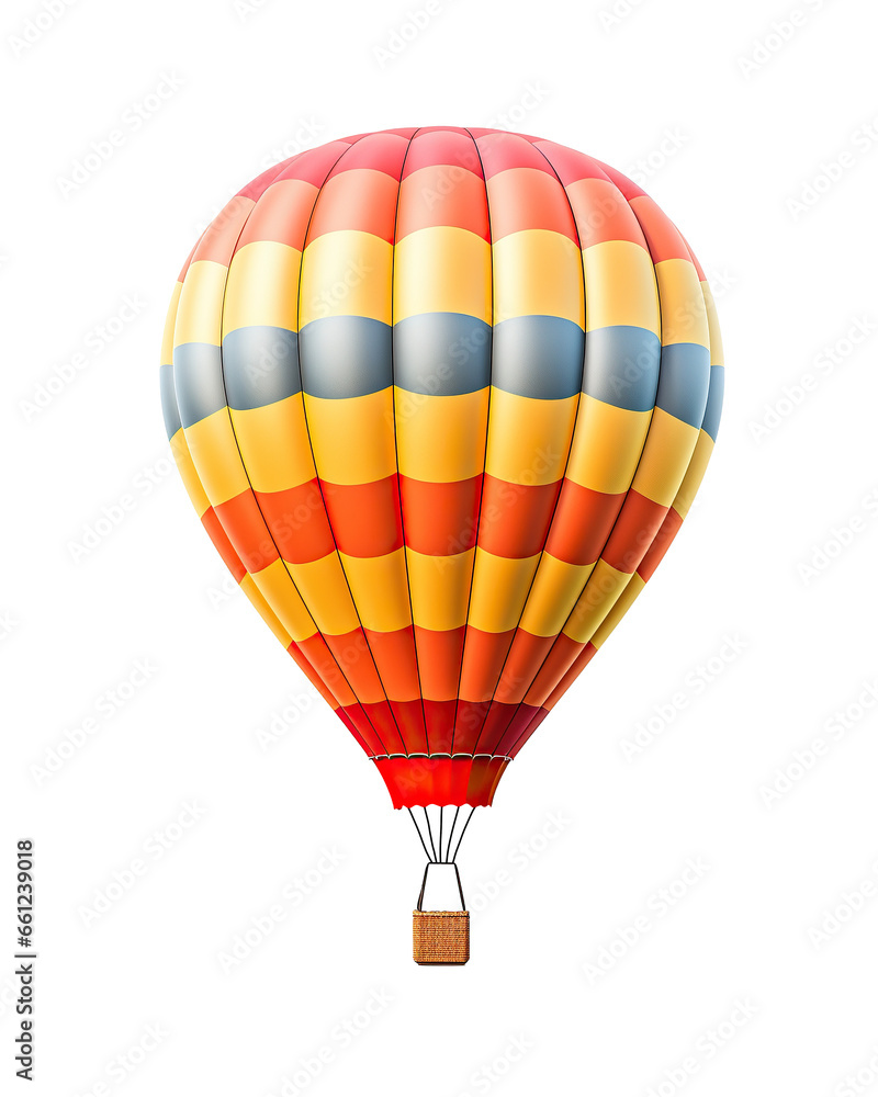 Fototapeta premium Hot air balloon isolated on transparent background