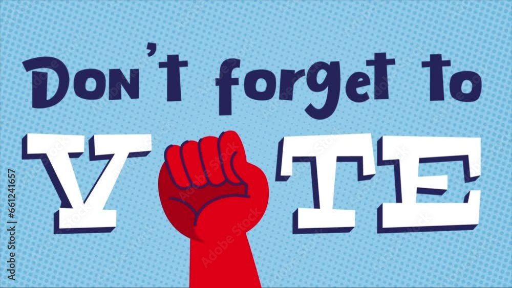 Presidential Election Don't Forget to Vote Animation Stock ビデオ | Adobe ...