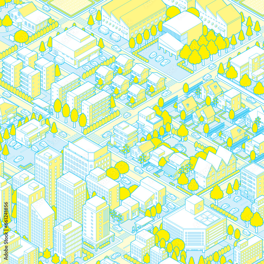 街並みの立体図. 都市の景観. 街並みの立体図. 都市の景観.