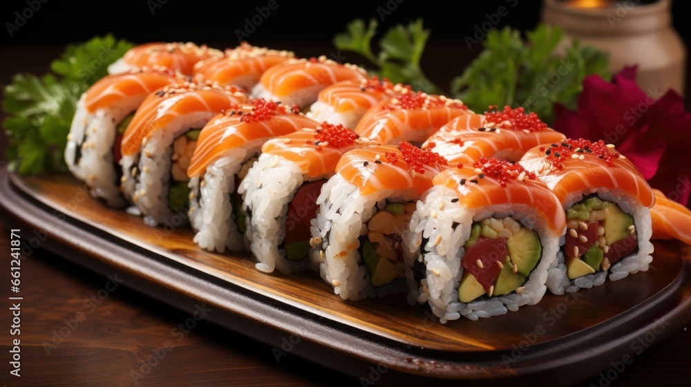 sushi on a plate sushi on a plate