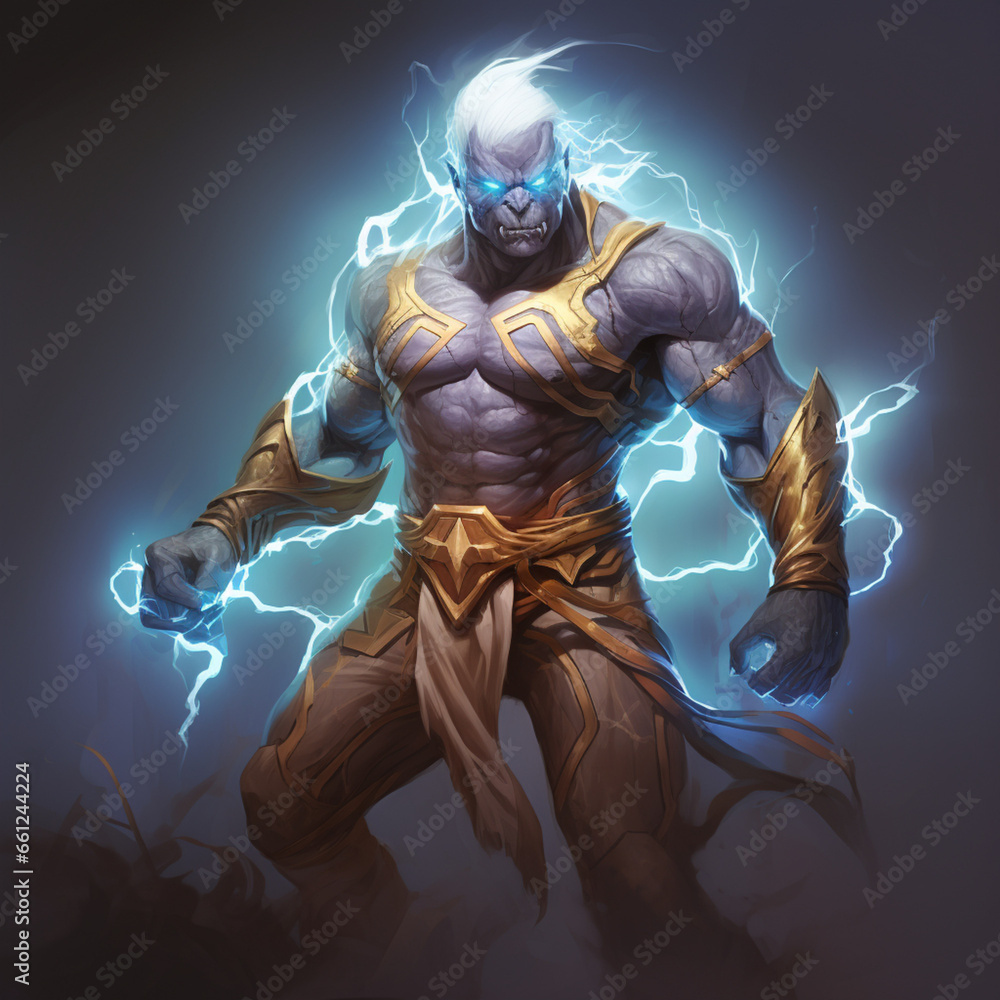 Naklejka premium Thunder monster