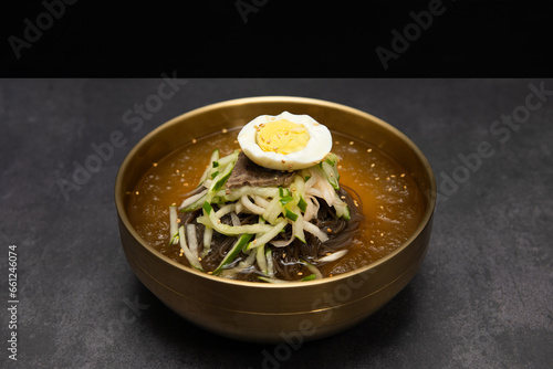 Cold noodles on a vintage table
