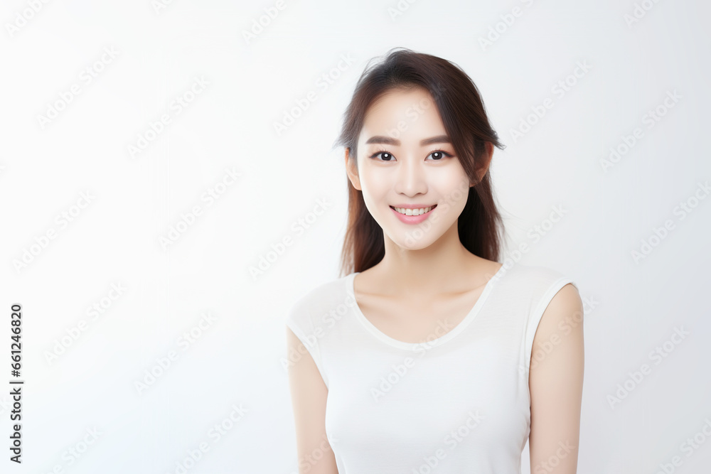 Portrait of a young Asian woman smiling. Face of healthy woman, Lifestyle portrait photography. Portrait of a young Asian woman smiling. Face of healthy woman, Lifestyle portrait photography.