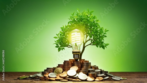 light bulb and money tree