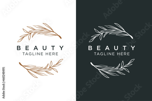 beauty logo salon flower