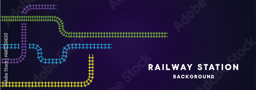 Creative vector illustration of railway station map, metro road infographic, train railroad route rail track, isolated on transparent background. Art design template. Abstract concept graphic element