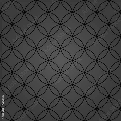 Seamless vector ornament in arabian style. Geometric abstract dark background. Grill with pattern for wallpapers and backgrounds