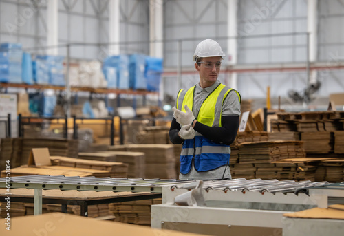 Cardboard tech must wear gloves, glasses for smooth work. Follow safety rules for system maintenance © SpaceOak