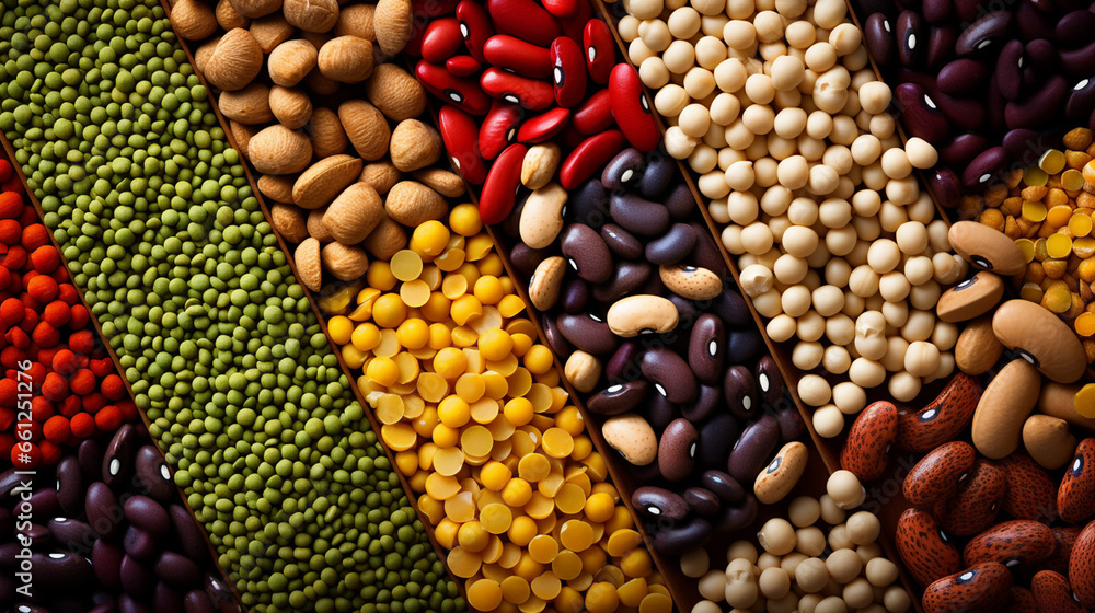 Cereals and Legumes Food Background Cereals and Legumes Food Background