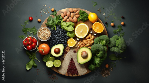 Balanced Diet Organic Vegan Food for Healthy Nutrition