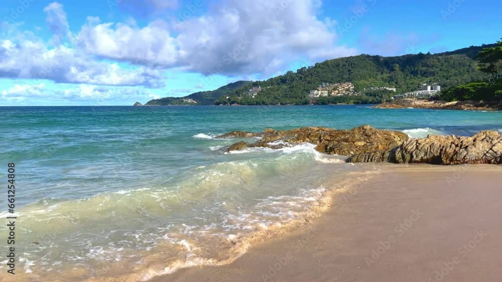 Patong Beach Phuket Thailand nice white sandy beach clear blue and turquoise waters and lovely blue skies with Palms tree sunset sunrise Patong Beach Phuket Thailand nice white sandy beach clear blue and turquoise waters and lovely blue skies with Palms tree sunset sunrise