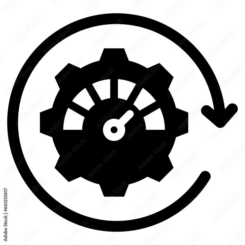 Fototapeta premium Performance Optimization Glyph Icon