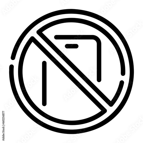 no phone Line Icon