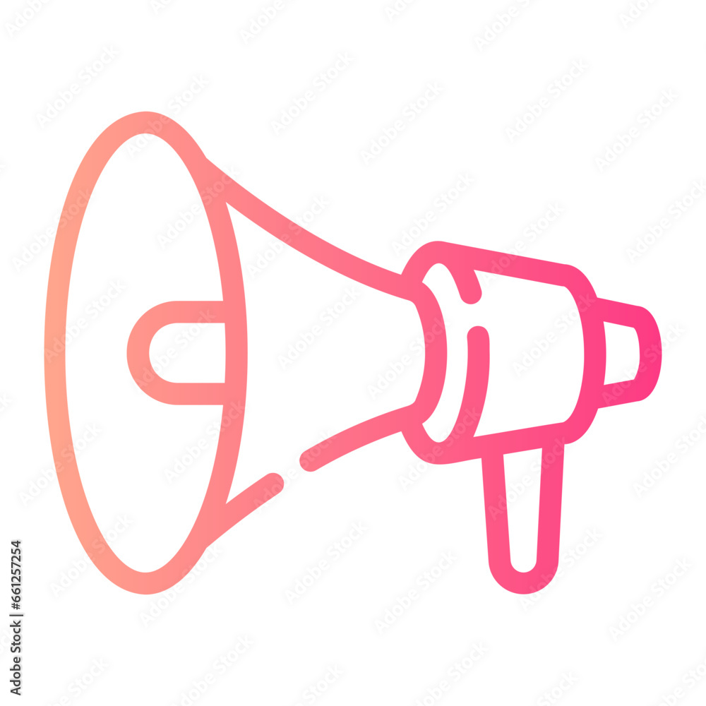 megaphone Line Gradient Icon megaphone Line Gradient Icon
